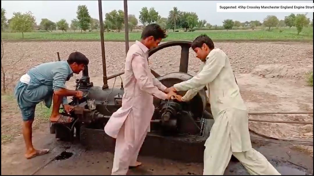 100+ Years Of Work: Watch This Ancient Ruston Hornsby Engine Get Fired Up To Irrigate A Pakistani Farm